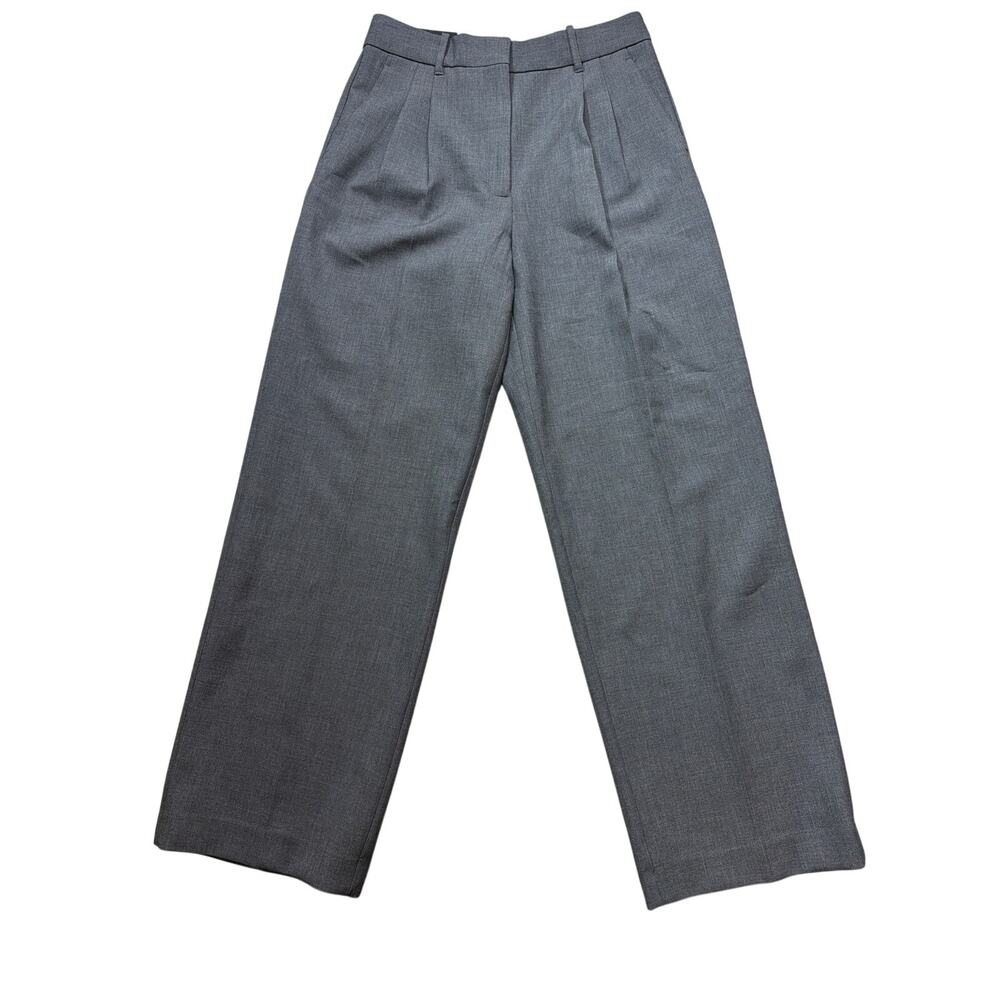 NWT Aritzia Wilfred Women's The Effortless Pant Gray Wide Leg Size 8 High Rise